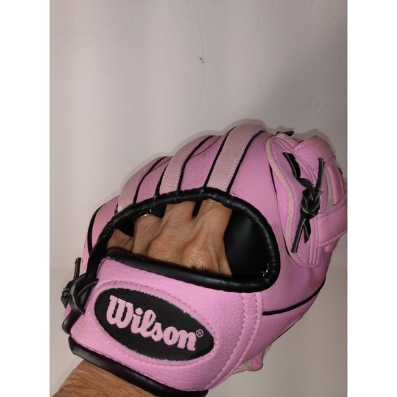 Two WILSON Child's T-Ball/Baseball Gloves (10" / 10.5" RHT) | Pink - Picture 6 of 12